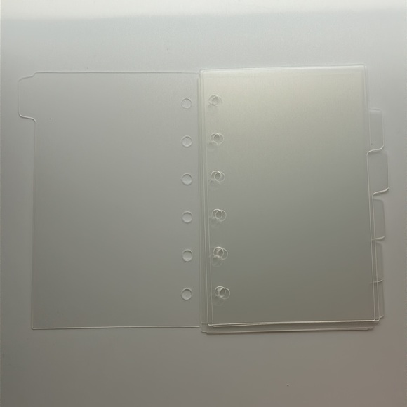 Pocket A7 size frosted divider 6-tabs for agenda planner - Picture 2 of 3